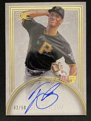 2017 Topps Definitive Collection Tyler Glasnow RC Auto Gold /50 #DCRA-TGL - Image 1 of 2
