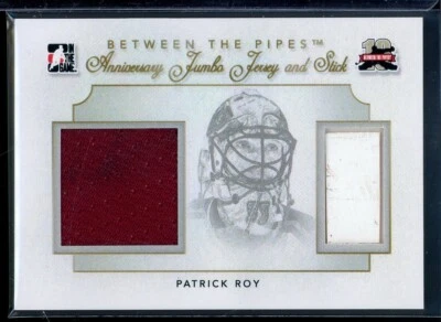 2011-12 Between The Pipes Anniversary Jumbo Jerseys & Sticks #AJJS01 P. Roy /10 - Image 1 of 2
