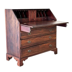 Antique Pennsylvania Federal Chippendale Walnut Slant-Front Desk, Circa 1790 - Picture 1 of 11
