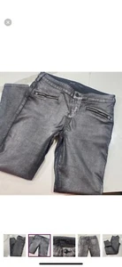 Guess Jeans Damen Silber Schwarz Extreme Skinny Moto 32 - Bild 1 von 14