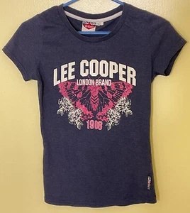 Lee Cooper Women's Short Sleeve T-Shirt Blue Cotton w/Polyester UK 8 (US S) - Picture 1 of 8