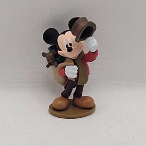 Vintage Walt Disney Mickey Mouse 3 1/2" Plastic Figurine Pvc Christmas
