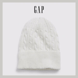 NWT - GAP Soft Cotton-Blend Cable-Knit Beanie, New Off White - Free Shipping