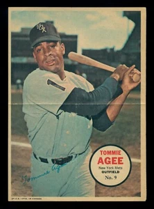 1967-68 TOPPS OPC O PEE CHEE CANADA PINUPS MINI #9 Tommie Agee EX-NM N Y Mets - Picture 1 of 2