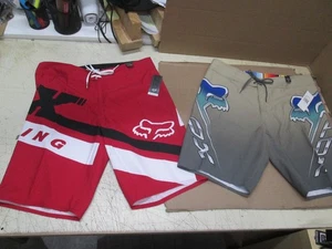FOX MOUNTAIN-BIKE BMX ATV MX MOTOCROSS SHORTS - BOARDSHORT 34"-19+21" - 2 FOR 1 - Picture 1 of 4