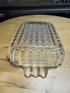 5231 Vintage 1960er Anchor Hocking Arlington Muster rechteckig Glas Relish Schale - Bild 1 von 11