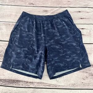 Pantalones Cortos Tasc Para Hombre Medianos Azul Camuflados Forrados en Hueco 7” Entrepierna Rendimiento Activo Gimnasio - Imagen 1 de 9