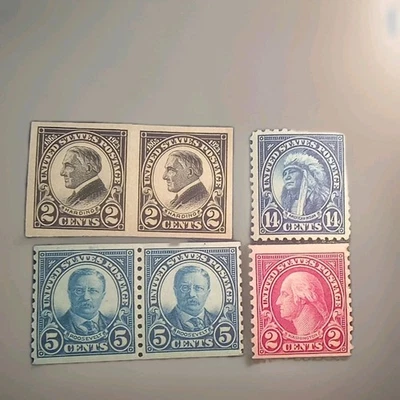 United States Stamps Scott Numbers 577 Pair Roosevelt Scott Number 694 Pair... - Image 1 of 4