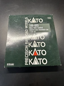 KATO N-Scale 106-023 New York Central SMOOTH SIDE PASSENGER CAR 4 CAR SET RARE - Picture 1 of 4