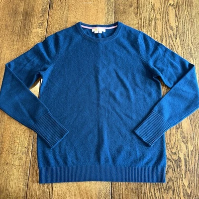 Suéter Boden 100% Cachemira Azul Cuello Redondo Pullover Pequeño Azul Dinero Antiguo Foto 1 de 4
