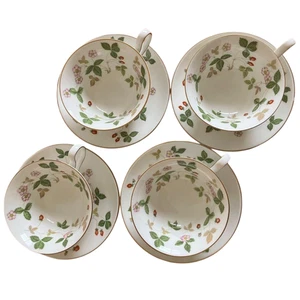 Wedgwood Pfingstrose Fine Bone China Teetasse & Untertasse Set 4-teilig Japan Luxus - Bild 1 von 8