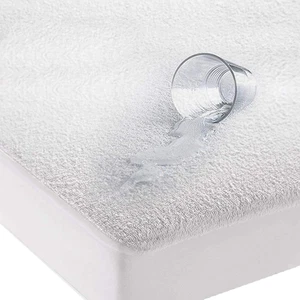 Waterproof Terry Towel Mattress Protector Non Allergenic Fitted Sheet Bed Cover - Picture 1 of 12
