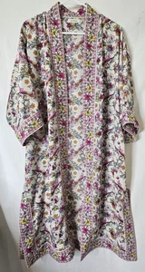 Max Studio Kimono Größe Small vorne offen bunt Blumenmuster Vogel - Bild 1 von 10