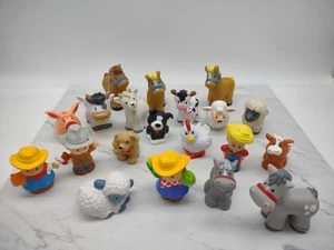 Fisher Price Little People Barn Animal Farmers 20 Pcs Cows Horses Goat Dog Lamb - Picture 1 of 10