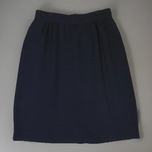 St. John Basics Skirt Size 6 Blue Santana Knit Pull On Classic Pencil Straight - Picture 1 of 8