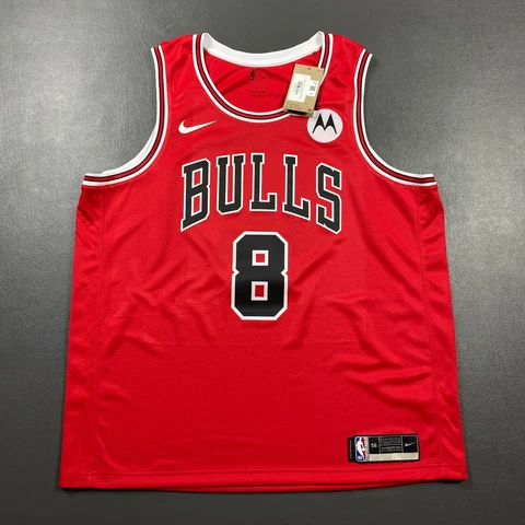 100% Authentic Zach Lavine Nike Bulls Icon Edition Swingman Jersey Size 56 2XL Cover