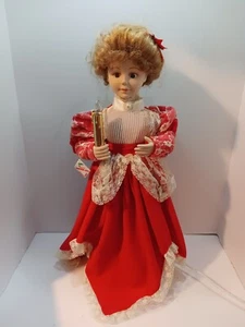 Rare Vintage Animated Lighted Telco MOTION-ette Christmas Victorian Lady 24" - Bild 1 von 9