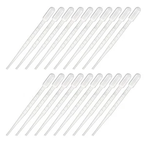 100Pcs 2ml Disposable Pasteur Pipettes Liquid Drop Droppers Graduated 146mm Long - Picture 1 of 3