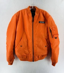 Chaqueta de bombardero Avirex MA-1 para hombre Thinsulate 3M naranja militar talla mediana rara - Imagen 1 de 21