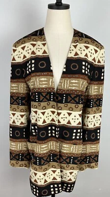 Blazer Vintage Años 90 Mujer 10/Medio Tono Tierra Southwestern Western Rodeo Foto 1 de 4