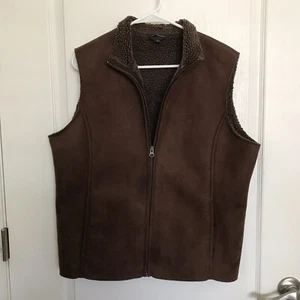 Lands End Faux Shearling Fall Vest - Picture 1 of 6