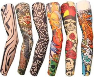 6 große temporäre gefälschte Tattoo Vollarm Bein Arm wasserdicht Aufkleber Männer Frauen - Bild 1 von 6