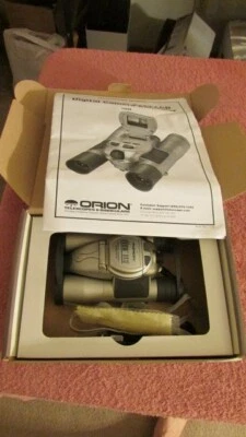 Binoculares para cámara digital LCD Orion eView 8x32 con estuche plateado negro como están piezas Foto 1 de 4