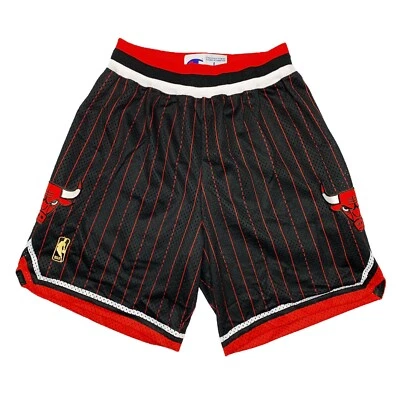 Vtg Rare NBA Chicago Bulls 50th Gold Logo Authentic Champion Shorts. Mens Large  - Image 1 of 4