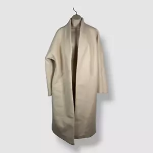 Calvin Klein Women's Ivory Long Faux-Fur Lined Open-Front Coat Size M - Picture 1 of 2