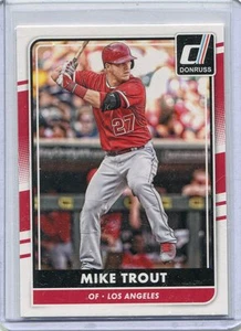 2016 Donruss Baseball Card Mike Trout Los Angeles Angel quasi nuova # 83 - Foto 1 di 1