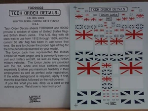 Tech Order Decals BRITISH UNION JACKS: Civil & Military Aircraft & Vehicles OOP - Picture 1 of 1