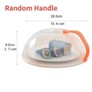 BPA-Free Microwave Cover with Handle Anti-Sputter High-Temp Resistant Round Lid - Picture 1 of 8