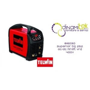 816030 SALDATRICE SUPERIOR TIG 252 AC/DC HF/LIFT VRD 400V TELWIN - Foto 1 di 2