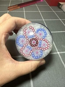 Fermacarte vintage in vetro Baccarat Millefiori 1972 - Foto 1 di 11
