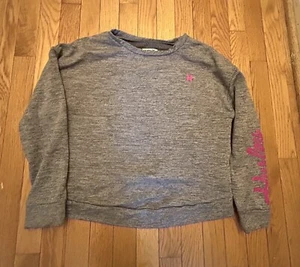 Girls Hurley Heather Gray Pullover W/Hot Pink Logo Size XL 16 - Picture 1 of 4