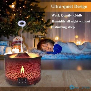 Volcano Fire Flame Air Humidifier Aroma Diffuser Essential Oil w Remote Control - Picture 1 of 16
