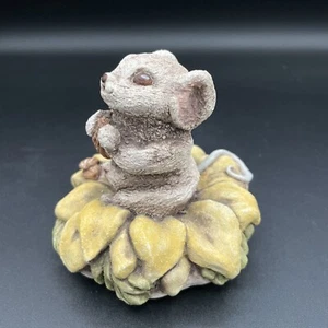Cute Mouse sitting on Sunflower Figurine - Heaven Hill Designs - Picture 1 of 6