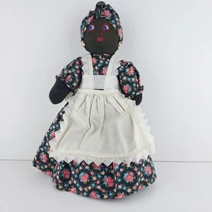 Vintage African Americana Folk Art Rag Doll 12” - Picture 1 of 10