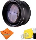  58MM 2x Telephoto Zoom Lens for Canon Rebel T4 T5 T3i T3 T2i T2 T5 T4 T1 HD 4K