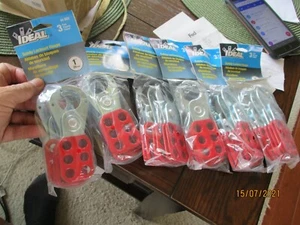 18 New IDEAL 44-800 ELECTRICAL SAFTEY LOCKOUT HASP, 6 bags of 3; $2.78 each hasp - Picture 1 of 4