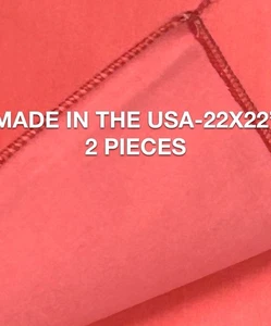 Made in the USA Solid Pink Bandanas 2 Pk, 22x 22" 100% Cotton STOCKING STUFFER - Picture 1 of 3