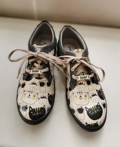 Schuhe Halbschuhe Damen Gr. 41 - DOGO Shoes mit Katzen - Bild 1 von 6