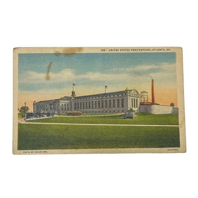 60's Vintage Atlanta GA Federal Penitentiary Prison Postcard Ephemera UNPOSTED - Image 1 of 4