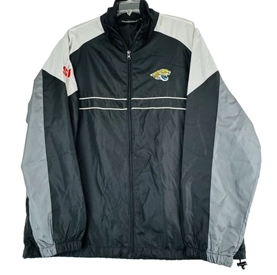 Chaqueta cortavientos NFL Jacksonville Jaguars para hombre L cremallera completa empaquetable ajustable Foto 1 de 4
