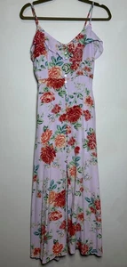 Vestido Forum Pacsun Lavanda Rosa Jardín Maxi Femenino Volantes Pequeño - Imagen 1 de 10