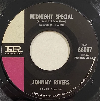 Johnny Rivers – Midnight Special / Cupid – Imperial - 66087 – 1965 45 RPM 7" - Image 1 of 4