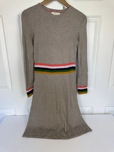 VESTIDO TEJIDO CINTURA RAYAS SUELO VISÓN MELLANGE TALLA US 2 - Imagen 1 de 7