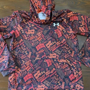 Under Armour Graffiti Pullover Hoodie Lightweight Sweatshirt Boys Youth XL T2 - Picture 1 of 16
