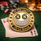 Exklusiver Poker Card Guard "I´m so Good" echt vergoldet, Geschenk , Pokerspiel