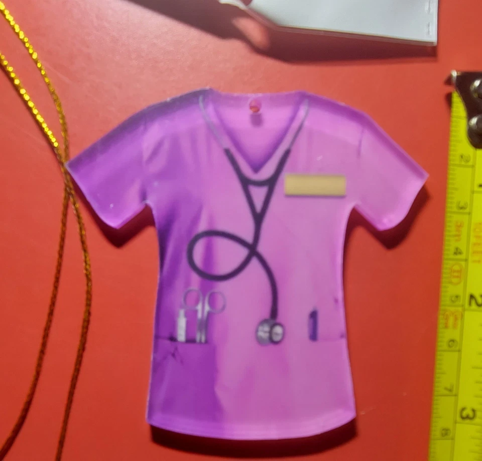 Uniforme de enfermería acrílico llavero bolso coche colgante adorno 3” Foto 1 de 2